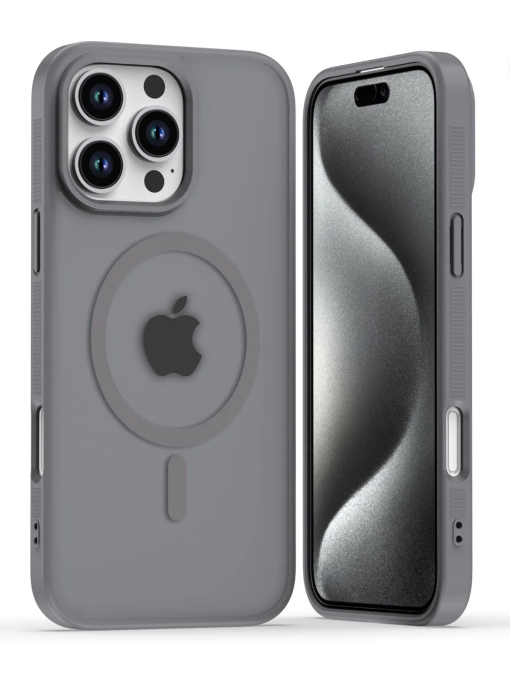 iPhone 12 Pro Max Gray Magnetic iPhone Case Clear & Gray